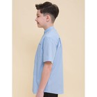 Сорочка верхняя для мальчиков, рост 122 см, цвет голубой - Фото 4