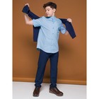 Сорочка верхняя для мальчиков, рост 122 см, цвет голубой - Фото 9