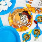Набор бумажной посуды «Пират», 6 стаканов, 6 тарелок, 6 салфеток, 6 дудок, 6 ложек, скатерть - Фото 2