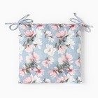 Подушка на стул «Доляна. Магнолия», 42×42×7 см, голубая - Фото 2