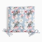 Подушка на стул «Доляна. Магнолия», 42×42×7 см, голубая - Фото 4