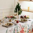 Скатерть новогодняя «Этель. Пуансетия», 110×149 см, 100% хлопок, саржа 190 г/м² - Фото 3