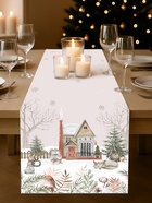 Дорожка новогодняя на стол «Этель» «Звери в городе» 40×147 ± 5 см, 100% хл, саржа 190 г/м² - Фото 3