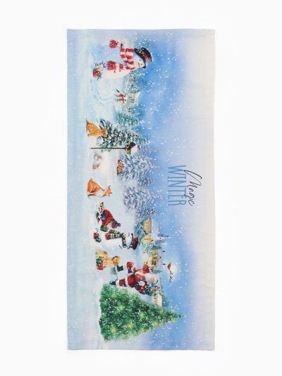 Дорожка новогодняя на стол «Этель» «Рождественский вечер» 40×147 ± 5 см, 100% хл, саржа 190 г/м²