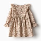 Платье для девочки MINAKU: Cotton collection, бежевое, рост 116 см 9929662 - фото 14237524
