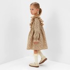 Платье для девочки MINAKU: Cotton collection цвет бежевый, р-р 122 - фото 806440655