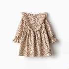 Платье для девочки MINAKU: Cotton collection цвет бежевый, р-р 122 - фото 806440659