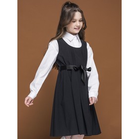 Платье для девочек, рост 134 см, цвет серый