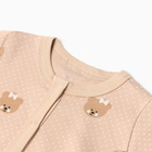 Комбинезон детский, цвет кофейный, рост 68 см - Фото 2