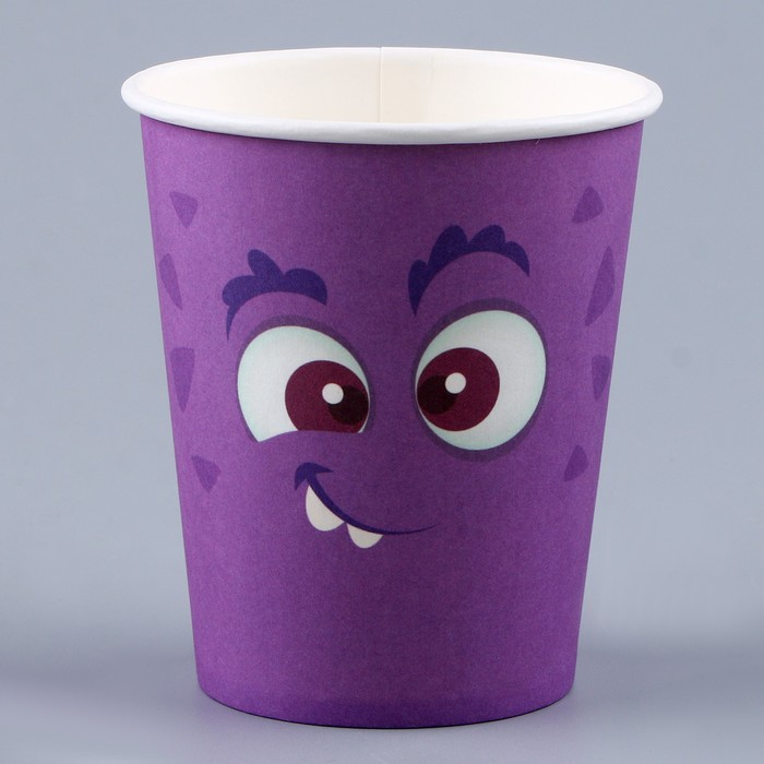 Стакан бумажный «Монстрики», 6 шт., 250 мл, МИКС 9826289
