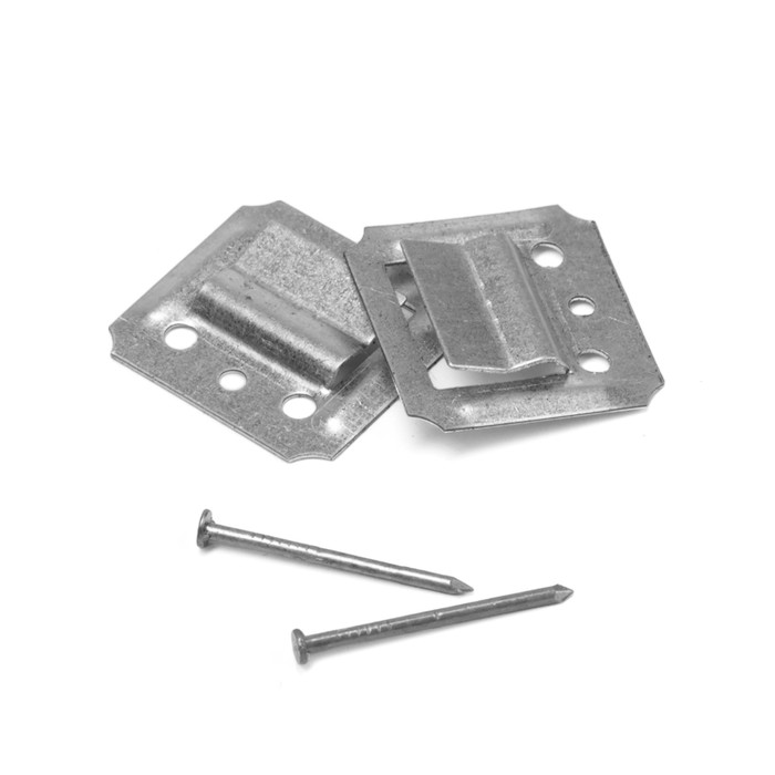 Кляймер ТУНДРА, №1, оцинкованный, с гвоздями, 100 шт. - Фото 1