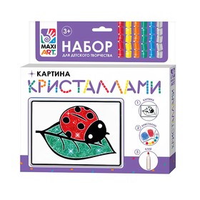 Картина кристаллами «Божья коровка», 10 × 15 см 9945209