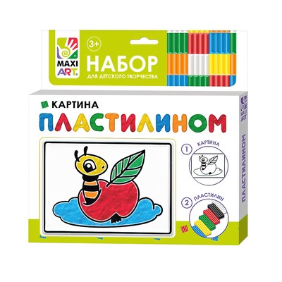 Картина пластилином «Яблочко», 10 × 15 см