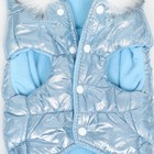 Куртка для собак "Легкость", размер M (ДС 30, ОГ 40, ОШ 30 см, до 8 кг), голубая - Фото 12