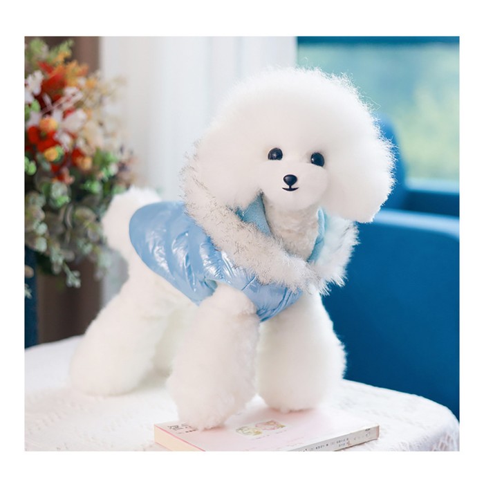 Куртка для собак "Легкость", размер M (ДС 30, ОГ 40, ОШ 30 см, до 8 кг), голубая - Фото 1