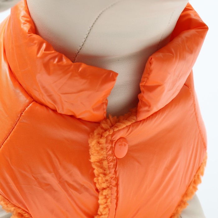 Куртка для собак "Блеск", XL (ДС 40, ОГ 57, ОШ 35 см, до 14 кг), оранжевая