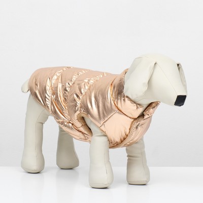 Куртка для собак "Блеск", 2XL (ДС 45, ОГ 64, ОШ 38 см), бронзовая