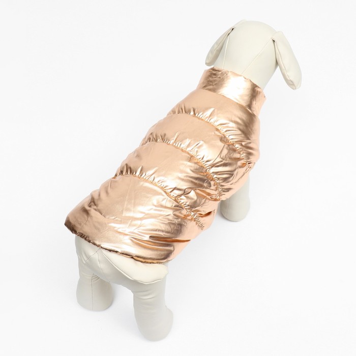Куртка для собак "Блеск", 2XL (ДС 45, ОГ 64, ОШ 38 см), бронзовая