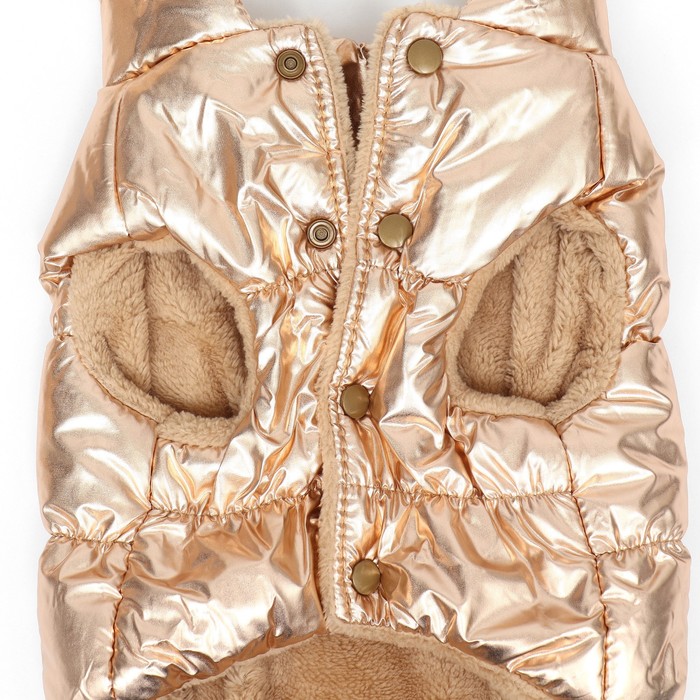 Куртка для собак "Блеск", 3XL (ДС 50, ОГ 68, ОШ 44 см), бронзовая
