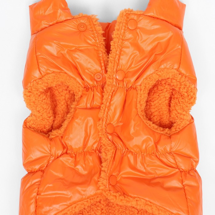 Куртка для собак "Блеск", 3XL (ДС 50, ОГ 68, ОШ 44 см), оранжевая