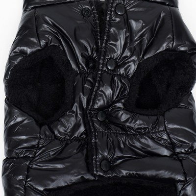 Куртка для собак «Блеск», 3XL (ДС 50, ОГ 68, ОШ 44 см), чёрная