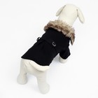 Пальто для собак, размер XS (ДС 20, ОГ 29-30, ОШ 20-21 см), чёрное - Фото 4