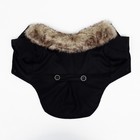 Пальто для собак, размер M (ДС 30, ОГ 44-45, ОШ 29-30 см), чёрное - фото 22925313