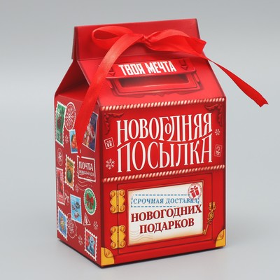 Упаковка для кондитерских изделий «С Новым годом!», 8×10×16 см