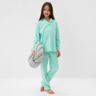 Пижама детская (рубашка и брюки) MINAKU, цвет мятный, рост 98 см - Фото 2