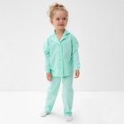 Пижама детская (рубашка и брюки) MINAKU, цвет мятный, рост 116 см - фото 320267027