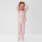 Пижама детская (рубашка и брюки) MINAKU, цвет розовый, рост 98 см - фото 11189208