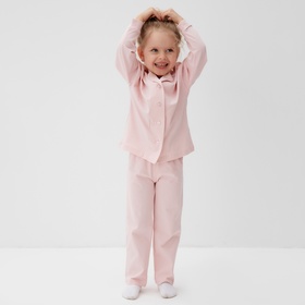 Пижама детская (рубашка и брюки) MINAKU, цвет розовый, рост 122 см