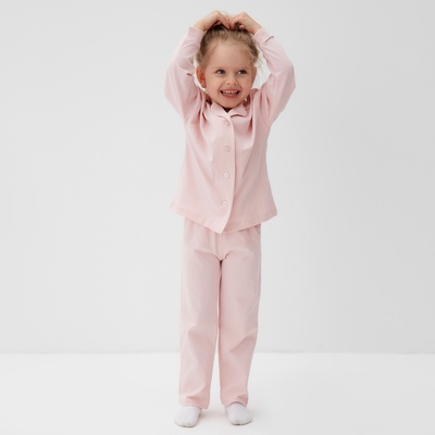 Пижама детская (рубашка и брюки) MINAKU, цвет розовый, рост 134 см