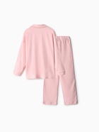 Пижама для девочки (рубашка, брюки) MINAKU, розовая, рост 140 см - Фото 12