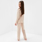 Пижама детская (рубашка и брюки) MINAKU, цвет бежевый, рост 104 см - Фото 2