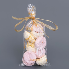 Пакет фасовочный новогодний БОПП, с новогодним рисунком «Открытка с подарком», 9?19 см (комплект 50 шт)