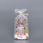 Пакет новогодний фасовочный БОПП, с донной складкой, «Венок» 20×35 см - Фото 2