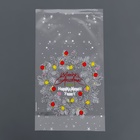 Пакет новогодний фасовочный БОПП, с донной складкой, «Венок» 20×35 см - Фото 3