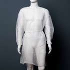Халат хирургический с рукавами на резинке - 20 г/м2, размер: XXL, 110x140cм, белый - Фото 1