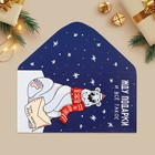Конверт для денег «Жду подарки», белый медведь, 16.5 × 8 см - Фото 5