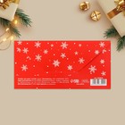 Конверт для денег «Подарок от Деда Мороза», снежинки, 16.5 × 8 см - Фото 3