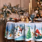 Скатерть Этель «Рождественский вечер», d=150 см, 100% хл, саржа 190 г/м2 - Фото 1