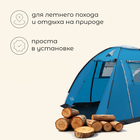 Палатка туристическая, кемпинговая maclay MONTANA 5, 5-местная, с тамбуром - Фото 2