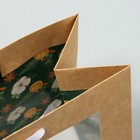 Пакет крафтовый с пластиковым окном «Зимняя сказка», 24 х 20 х 11см, Новый год - фото 22925904