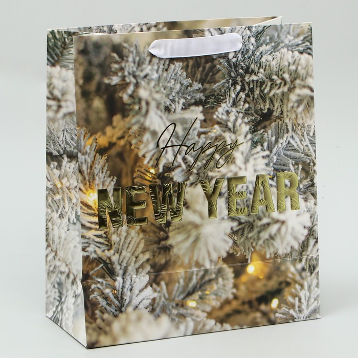 Пакет ламинированный вертикальный «Счастливого Нового года», ML 23 × 27 × 11.5 см