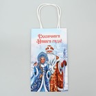 Пакет крафтовый «Дед Мороз и Снегурочка», 12 × 21 × 9 см - Фото 6