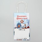 Пакет крафтовый «Дед Мороз и Снегурочка», 12 × 21 × 9 см - Фото 7
