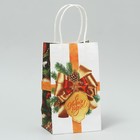 Пакет крафтовый «Новогодний шик», 12 × 21 × 9 см - фото 320218484