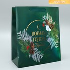 Пакет ламинированный вертикальный «Новогодний венок», ML 23 × 27 × 11.5 см - фото 320267247