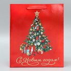Пакет ламинированный вертикальный «Новогодняя елочка», ML 23 × 27 × 11.5 см - Фото 2